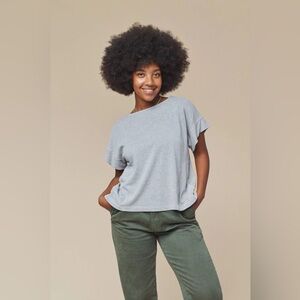 Jungmaven Heathered Taos Top in Athletic Gray XS